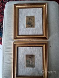 N. 5. QUADRETTI  CREAZIONE FOGLIA D'ORO 