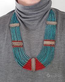 Collana etnica pietre naturali