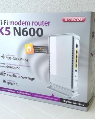 Wi-Fi Modem Router Sitecom X5 N600 Nuovissimo