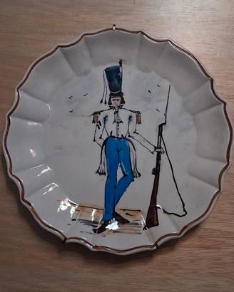 Piatto vintage ceramica "nove", firmato, epoca '50