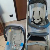 Trio carrozzina passeggino ovetto chicco love