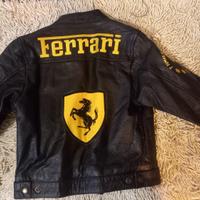 giubbotto in pelle ferrari per bambini 3/4 anni