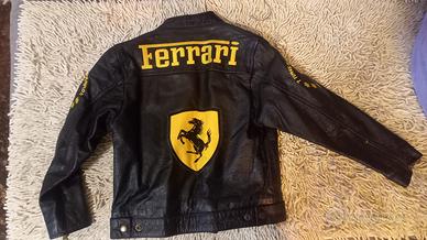 giubbotto in pelle ferrari per bambini 3/4 anni