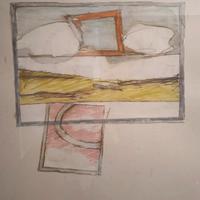 Mario Schifano 100x70cm archivio Monica