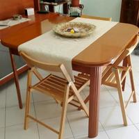 Tavolo allungabile in legno d ciliegio 108x108