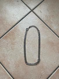 Collana catena con diamanti