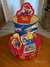 Torta finta Super Mario Compleanno 