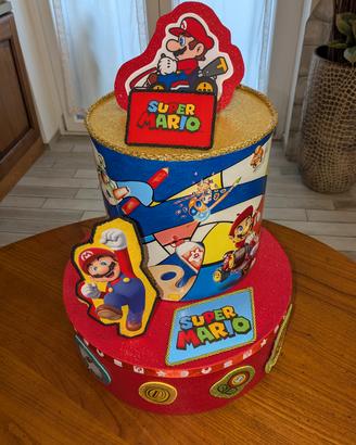 Torta finta Super Mario Compleanno 