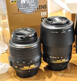 KIT 2 Obiettivi Nikon DX 18-55, 55-200,