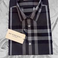 Camicia burberry nera a quadretti originale