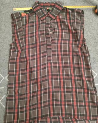 camicia donna smanicata taglia xs