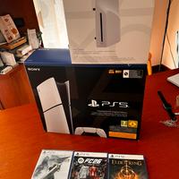 Ps5 slim digital 1tb lettore esterno e giochi