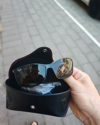occhiali da sole rayban neri uomo
