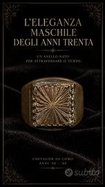 Antico anello uomo chevalier anni 30 sigillo