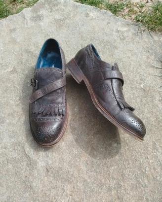 Scarpa elegante Francesine marrone T.43 Cuoio