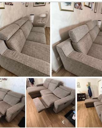 Divano Poltronesofà con penisola e relax elettrico
