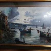 Dipinto pittore Lami olio su tela (con autentica)