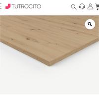 Piano cucina scrivania angoli arrotondati rovere