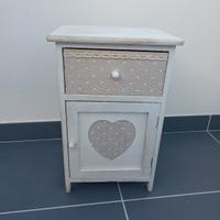 mobiletto, comodino in shabby chic 