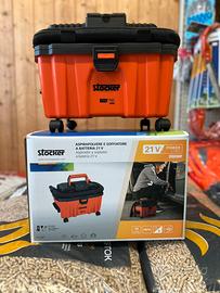Aspirapolvere e soffiatore a batteria Stocker 21V