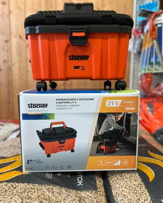 Aspirapolvere e soffiatore a batteria Stocker 21V