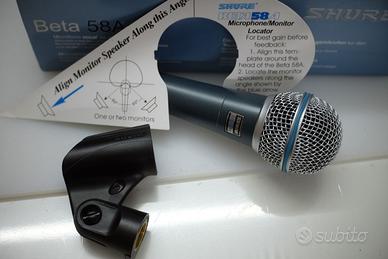 Microfono SHURE BETA 58A – Nuovo, Mai Usato