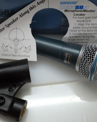 Microfono SHURE BETA 58A – Nuovo, Mai Usato