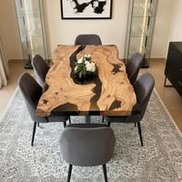 🌿 Tavoli in legno e resina su misura 