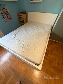 Letto contenitore con materasso Malm ikea 140x200