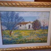 Quadro "giardino nel podere" di Michele Cascella