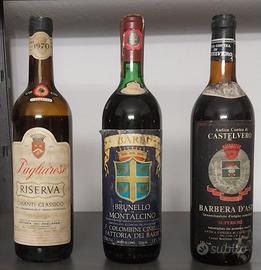 tre bottiglie da collezione 