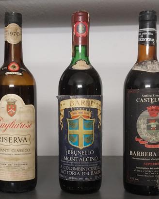 tre bottiglie da collezione 