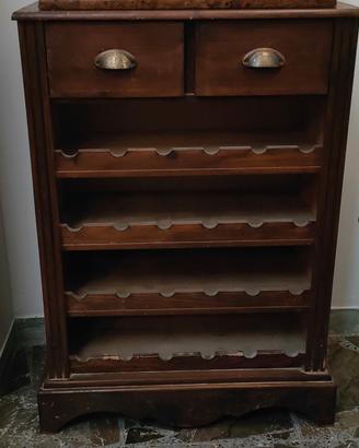 Cantinetta portabottiglie legno