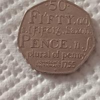 50 pence rare lotto 9 monete 