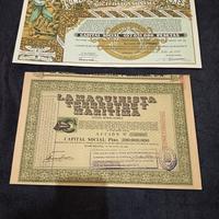 Spagna Lotto di n. 2 Antichi Certificati Azionari 