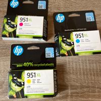 Cartucce originali HP 951 xl magenta, giallo, blu