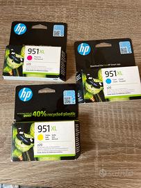 Cartucce originali HP 951 xl magenta, giallo, blu