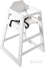 Seggiolone Bolero DL833 in legno bianco - NUOVO