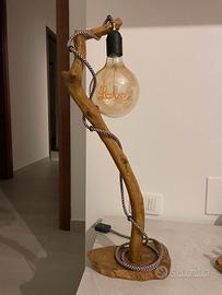 Lampadario legno artigianale Love