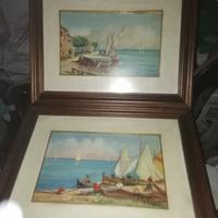 Quadri olio su compensato circa 35x25 anni 50