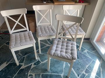 Set 4 sedie bianche