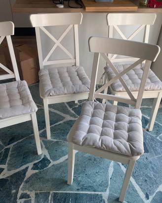 Set 4 sedie bianche