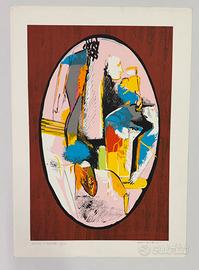 Quadro serigrafia Remo Brindisi 50x70 informale