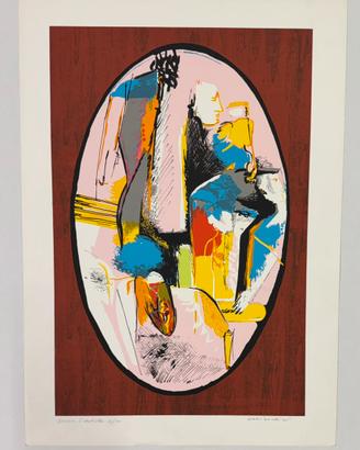 Quadro serigrafia Remo Brindisi 50x70 informale