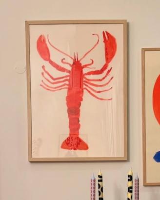 Stampa Poster Aragosta da cucina quadro salotto