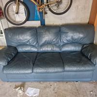 Divano letto in pelle