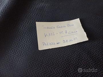 Fadate-Scampolo di tessuto "Greca blu" da 8 metri