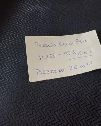 Fadate-Scampolo di tessuto "Greca blu" da 8 metri