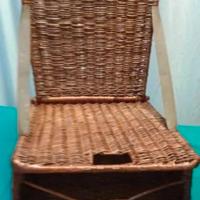 Ser seggioline vintage in vimini