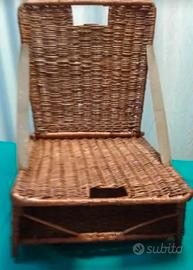 Ser seggioline vintage in vimini